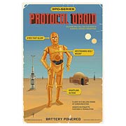 Star Wars C-3PO Protocol Droid Retro Ad Poster Paper Giclee